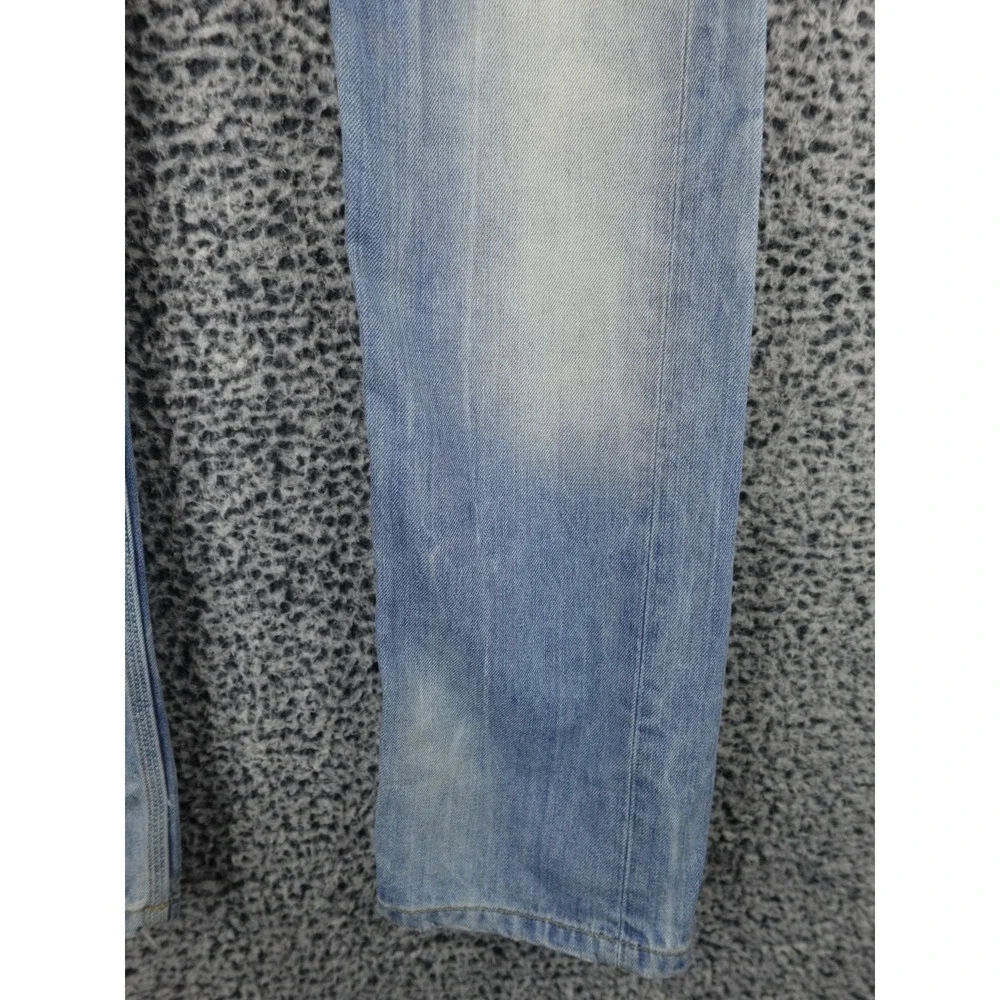 Bershka BSK Distressed‎ Light Wash Denim Jeans Men's 34x30 Slim Straight Fit